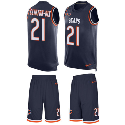 Nike Bears #21 Ha Ha Clinton-Dix Navy Blue Team Color Men's Stitched NFL Limited Tank Top Suit Jersey Nike Bears #21 Ha Ha Clinton-Dix Navy Blue Team Color Men's Stitched NFL Limited Tank Top Suit Jersey