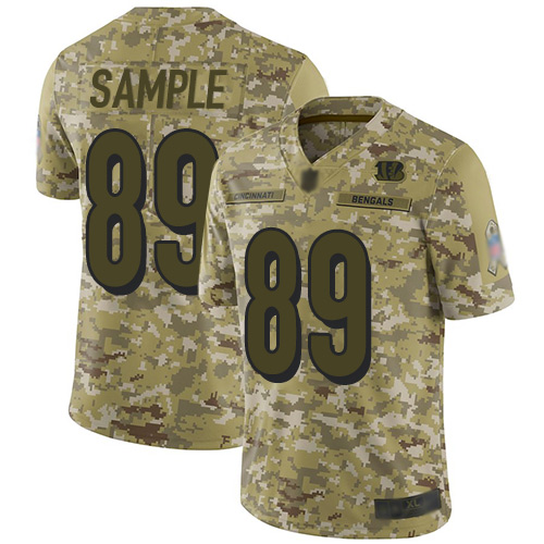 Nike Bengals #89 Drew Sample Camo Men's Stitched NFL Limited 2018 Salute To Service Jersey Nike Bengals #89 Drew Sample Camo Men's Stitched NFL Limited 2018 Salute To Service Jersey