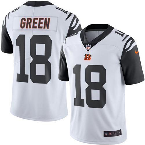 Nike Bengals #18 A.J. Green White Men's Stitched NFL Limited Rush Jersey Nike Bengals #18 A.J. Green White Men's Stitched NFL Limited Rush Jersey