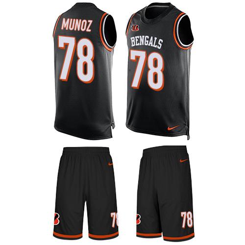 Nike Bengals #78 Anthony Munoz Black Team Color Men's Stitched NFL Limited Tank Top Suit Jersey Nike Bengals #78 Anthony Munoz Black Team Color Men's Stitched NFL Limited Tank Top Suit Jersey
