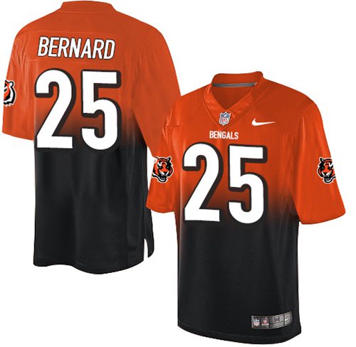 Nike Bengals #25 Giovani Bernard Orange/Black Men's Stitched NFL Elite Fadeaway Fashion Jersey Nike Bengals #25 Giovani Bernard Orange/Black Men's Stitched NFL Elite Fadeaway Fashion Jersey