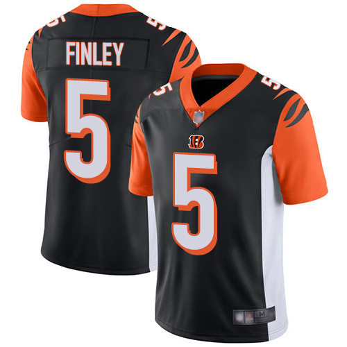 Nike Bengals #5 Ryan Finley Black Team Color Men's Stitched NFL Vapor Untouchable Limited Jersey