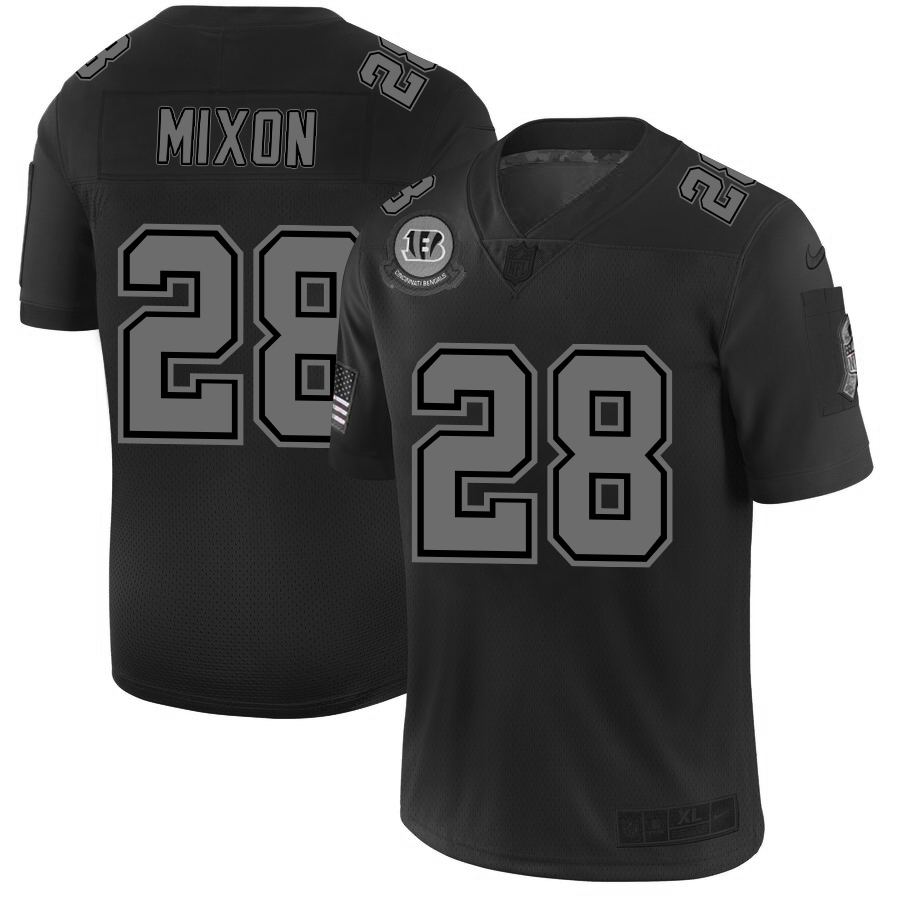 Cincinnati Bengals #28 Joe Mixon Men's Nike Black 2019 Salute to Service Limited Stitched NFL Jersey Cincinnati Bengals #28 Joe Mixon Men's Nike Black 2019 Salute to Service Limited Stitched NFL Jersey