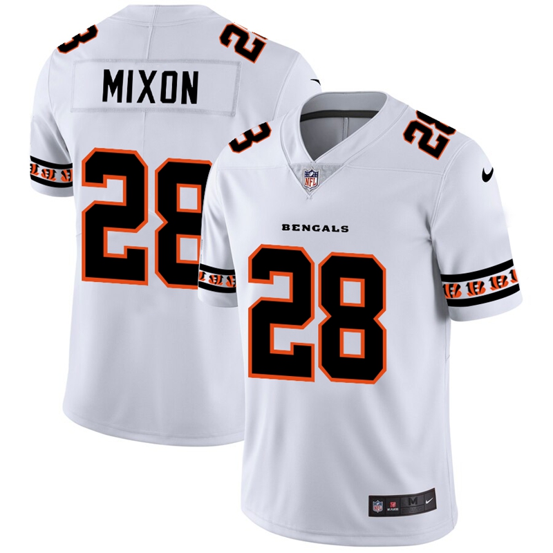 Cincinnati Bengals #28 Joe Mixon Nike White Team Logo Vapor Limited NFL Jersey Cincinnati Bengals #28 Joe Mixon Nike White Team Logo Vapor Limited NFL Jersey