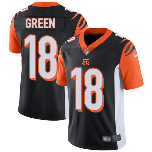 Nike Bengals #18 A.J. Green Black Team Color Men's Stitched NFL Vapor Untouchable Limited Jersey Nike Bengals #18 A.J. Green Black Team Color Men's Stitched NFL Vapor Untouchable Limited Jersey