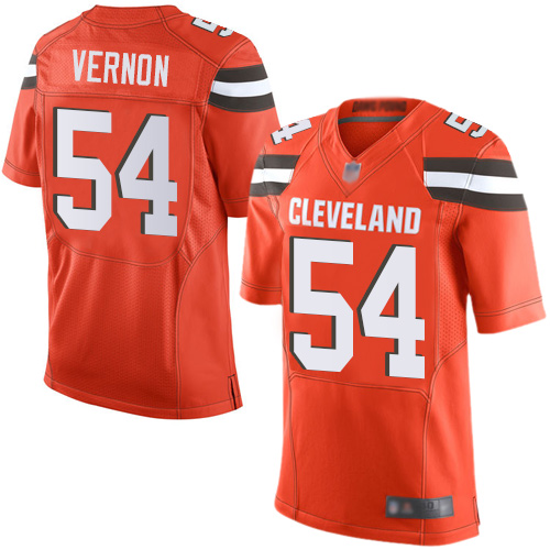 Nike Browns #54 Olivier Vernon Orange Alternate Men's Stitched NFL New Elite Jersey Nike Browns #54 Olivier Vernon Orange Alternate Men's Stitched NFL New Elite Jersey