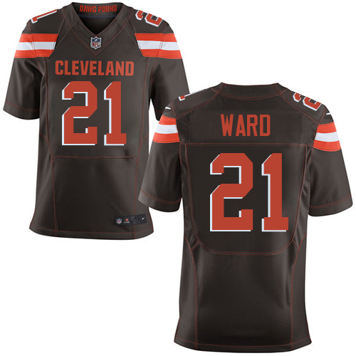 Nike Browns #21 Denzel Ward Brown Team Color Men's Stitched NFL Elite Jersey Nike Browns #21 Denzel Ward Brown Team Color Men's Stitched NFL Elite Jersey