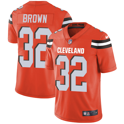 Nike Browns #32 Jim Brown Orange Alternate Men's Stitched NFL Vapor Untouchable Limited Jersey Nike Browns #32 Jim Brown Orange Alternate Men's Stitched NFL Vapor Untouchable Limited Jersey
