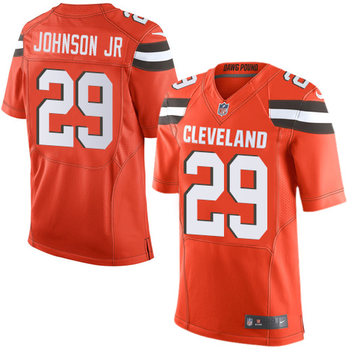 Nike Browns #29 Duke Johnson Jr Orange Alternate Men's Stitched NFL New Elite Jersey Nike Browns #29 Duke Johnson Jr Orange Alternate Men's Stitched NFL New Elite Jersey
