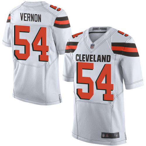 Nike Browns #54 Olivier Vernon White Men's Stitched NFL New Elite Jersey Nike Browns #54 Olivier Vernon White Men's Stitched NFL New Elite Jersey