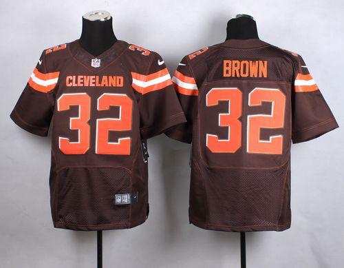 Nike Browns #32 Jim Brown Brown Team Color Men's Stitched NFL New Elite Jersey Nike Browns #32 Jim Brown Brown Team Color Men's Stitched NFL New Elite Jersey