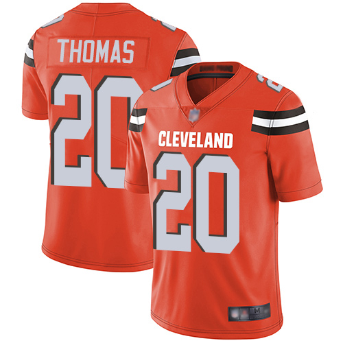 Nike Browns #20 Tavierre Thomas Orange Alternate Men's Stitched NFL Vapor Untouchable Limited Jersey Nike Browns #20 Tavierre Thomas Orange Alternate Men's Stitched NFL Vapor Untouchable Limited Jersey