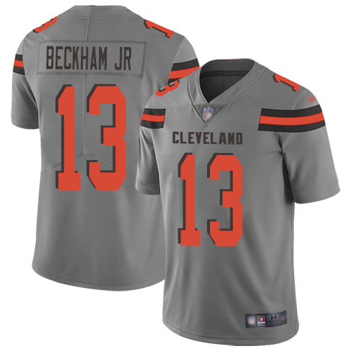 Nike Browns #13 Odell Beckham Jr Gray Men's Stitched NFL Limited Inverted Legend Jersey Nike Browns #13 Odell Beckham Jr Gray Men's Stitched NFL Limited Inverted Legend Jersey