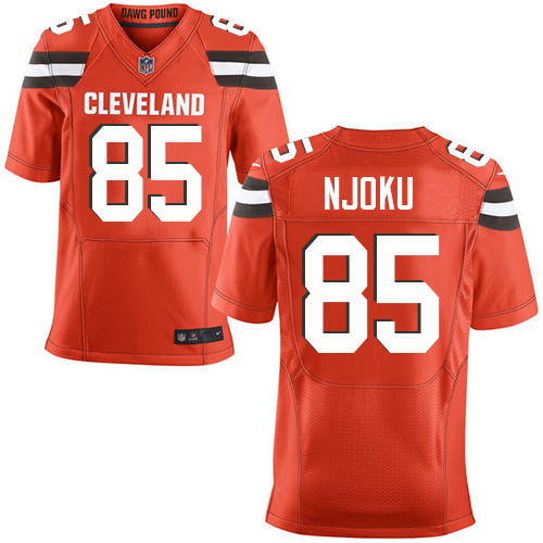 Nike Browns #85 David Njoku Orange Alternate Men's Stitched NFL New Elite Jersey Nike Browns #85 David Njoku Orange Alternate Men's Stitched NFL New Elite Jersey