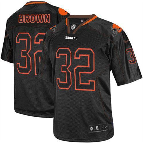 Nike Browns #32 Jim Brown Lights Out Black Men's Stitched NFL Elite Jersey Nike Browns #32 Jim Brown Lights Out Black Men's Stitched NFL Elite Jersey