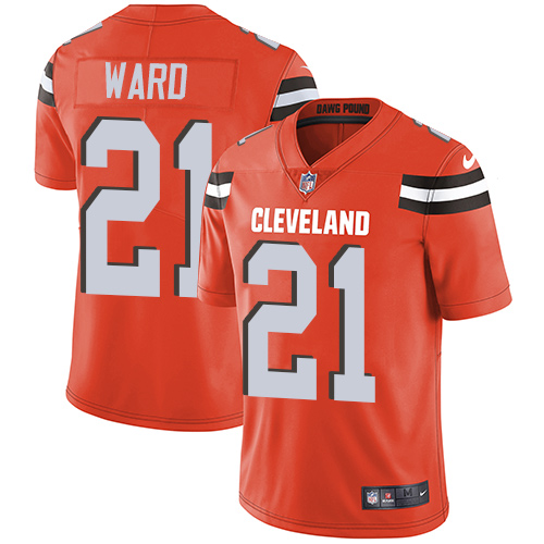 Nike Browns #21 Denzel Ward Orange Alternate Men's Stitched NFL Vapor Untouchable Limited Jersey Nike Browns #21 Denzel Ward Orange Alternate Men's Stitched NFL Vapor Untouchable Limited Jersey