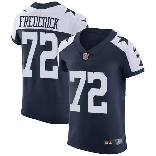 Nike Cowboys #72 Travis Frederick Navy Blue Thanksgiving Men's Stitched NFL Vapor Untouchable Throwback Elite Jersey Nike Cowboys #72 Travis Frederick Navy Blue Thanksgiving Men's Stitched NFL Vapor Untouchable Throwback Elite Jersey