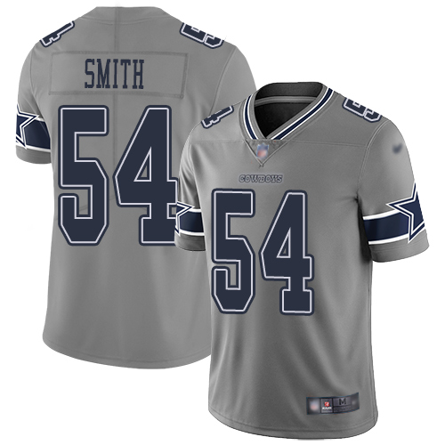 Nike Cowboys #54 Jaylon Smith Gray Men's Stitched NFL Limited Inverted Legend Jersey Nike Cowboys #54 Jaylon Smith Gray Men's Stitched NFL Limited Inverted Legend Jersey