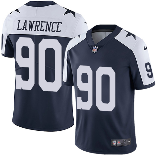 Nike Cowboys #90 Demarcus Lawrence Navy Blue Thanksgiving Men's Stitched NFL Vapor Untouchable Limited Throwback Jersey Nike Cowboys #90 Demarcus Lawrence Navy Blue Thanksgiving Men's Stitched NFL Vapor Untouchable Limited Throwback Jersey