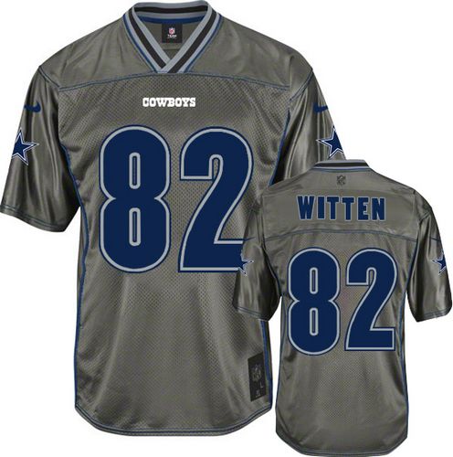 Nike Cowboys #82 Jason Witten Grey Men's Stitched NFL Elite Vapor Jersey Nike Cowboys #82 Jason Witten Grey Men's Stitched NFL Elite Vapor Jersey