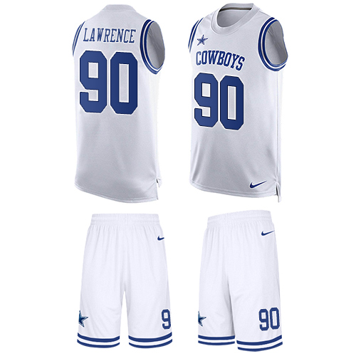 Nike Cowboys #90 Demarcus Lawrence White Men's Stitched NFL Limited Tank Top Suit Jersey Nike Cowboys #90 Demarcus Lawrence White Men's Stitched NFL Limited Tank Top Suit Jersey