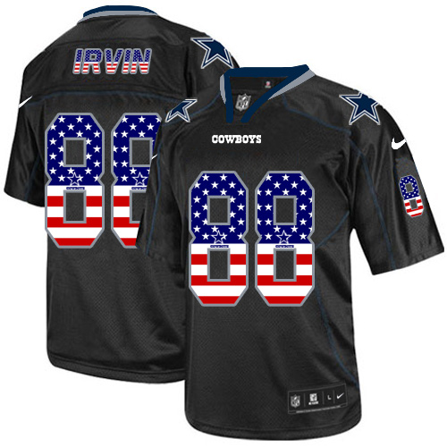 Nike Cowboys #88 Michael Irvin Black Men's Stitched NFL Elite USA Flag Fashion Jersey Nike Cowboys #88 Michael Irvin Black Men's Stitched NFL Elite USA Flag Fashion Jersey