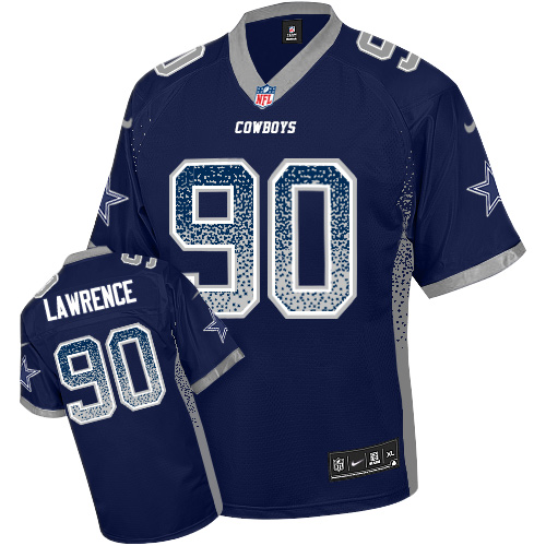 Nike Cowboys #90 Demarcus Lawrence Navy Blue Team Color Men's Stitched NFL Elite Drift Fashion Jersey Nike Cowboys #90 Demarcus Lawrence Navy Blue Team Color Men's Stitched NFL Elite Drift Fashion Jersey