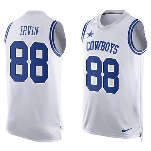 Nike Cowboys #88 Michael Irvin White Men's Stitched NFL Limited Tank Top Jersey Nike Cowboys #88 Michael Irvin White Men's Stitched NFL Limited Tank Top Jersey
