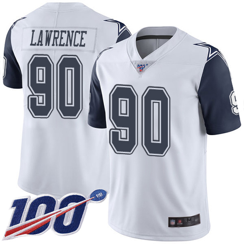 Nike Cowboys #90 Demarcus Lawrence White Men's Stitched NFL Limited Rush 100th Season Jersey Nike Cowboys #90 Demarcus Lawrence White Men's Stitched NFL Limited Rush 100th Season Jersey