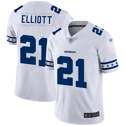 Nike Cowboys #21 Ezekiel Elliott White Men's Stitched NFL Limited Team Logo Fashion Jersey Nike Cowboys #21 Ezekiel Elliott White Men's Stitched NFL Limited Team Logo Fashion Jersey