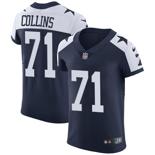 Nike Cowboys #71 La'el Collins Navy Blue Thanksgiving Men's Stitched NFL Vapor Untouchable Throwback Elite Jersey Nike Cowboys #71 La'el Collins Navy Blue Thanksgiving Men's Stitched NFL Vapor Untouchable Throwback Elite Jersey