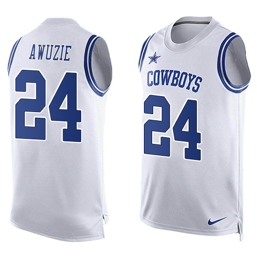 Nike Cowboys #24 Chidobe Awuzie White Men's Stitched NFL Limited Tank Top Jersey Nike Cowboys #24 Chidobe Awuzie White Men's Stitched NFL Limited Tank Top Jersey