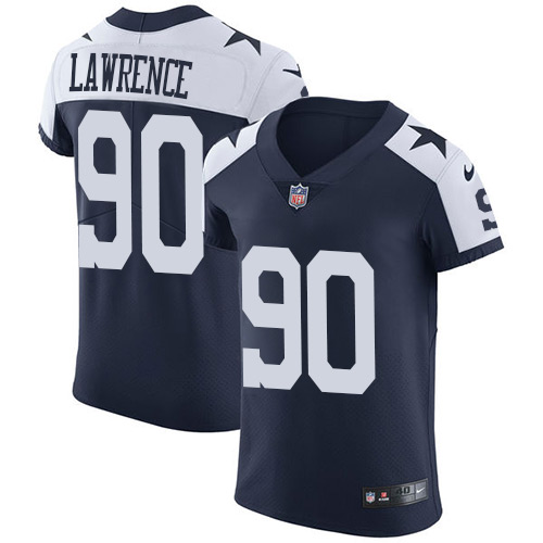 Nike Cowboys #90 Demarcus Lawrence Navy Blue Thanksgiving Men's Stitched NFL Vapor Untouchable Throwback Elite Jersey Nike Cowboys #90 Demarcus Lawrence Navy Blue Thanksgiving Men's Stitched NFL Vapor Untouchable Throwback Elite Jersey