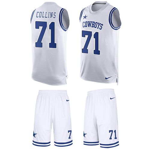 Nike Cowboys #71 La'el Collins White Men's Stitched NFL Limited Tank Top Suit Jersey Nike Cowboys #71 La'el Collins White Men's Stitched NFL Limited Tank Top Suit Jersey