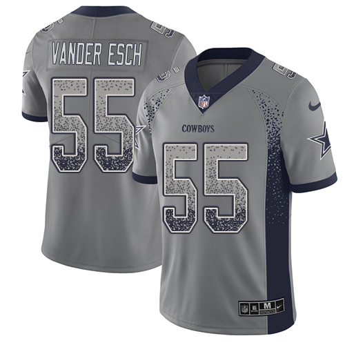 Nike Cowboys #55 Leighton Vander Esch Gray Men's Stitched NFL Limited Rush Drift Fashion Jersey Nike Cowboys #55 Leighton Vander Esch Gray Men's Stitched NFL Limited Rush Drift Fashion Jersey