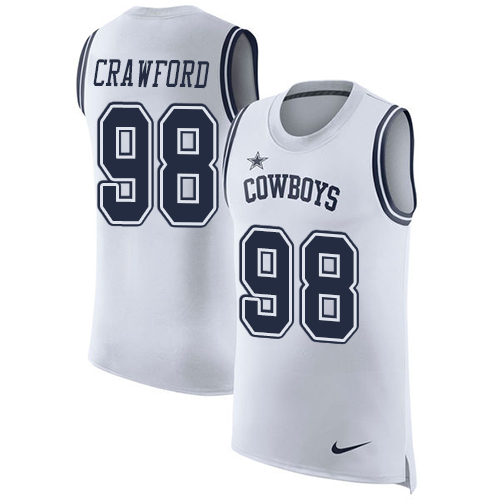 Nike Cowboys #98 Tyrone Crawford White Men's Stitched NFL Limited Rush Tank Top Jersey Nike Cowboys #98 Tyrone Crawford White Men's Stitched NFL Limited Rush Tank Top Jersey