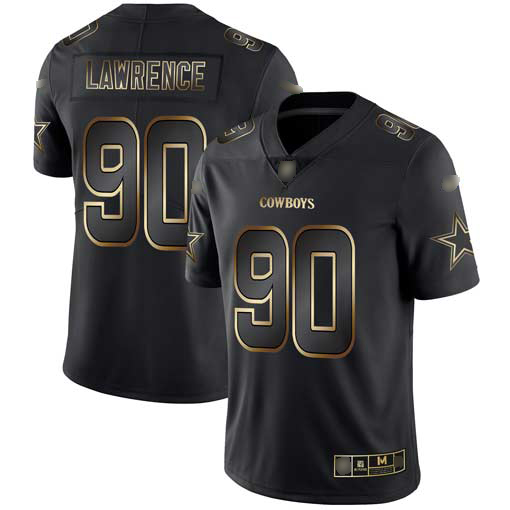 Nike Cowboys #90 Demarcus Lawrence Black/Gold Men's Stitched NFL Vapor Untouchable Limited Jersey Nike Cowboys #90 Demarcus Lawrence Black/Gold Men's Stitched NFL Vapor Untouchable Limited Jersey