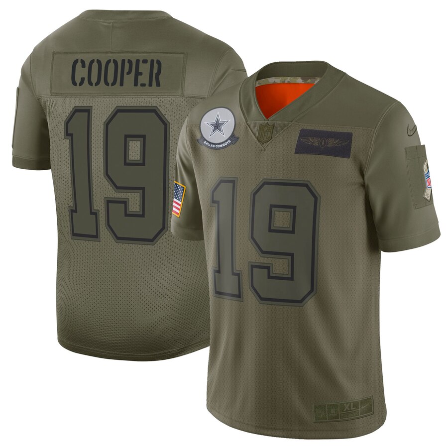 Nike Cowboys #19 Amari Cooper Camo Men's Stitched NFL Limited 2019 Salute To Service Jersey Nike Cowboys #19 Amari Cooper Camo Men's Stitched NFL Limited 2019 Salute To Service Jersey