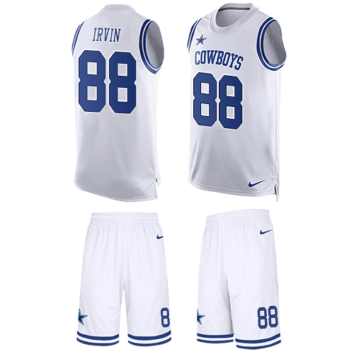 Nike Cowboys #88 Michael Irvin White Men's Stitched NFL Limited Tank Top Suit Jersey Nike Cowboys #88 Michael Irvin White Men's Stitched NFL Limited Tank Top Suit Jersey