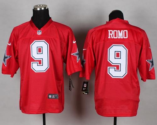 Nike Cowboys #9 Tony Romo Red Men's Stitched NFL Elite QB Practice Jersey Nike Cowboys #9 Tony Romo Red Men's Stitched NFL Elite QB Practice Jersey