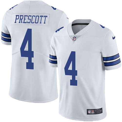 Nike Cowboys #4 Dak Prescott White Men's Stitched NFL Vapor Untouchable Limited Jersey Nike Cowboys #4 Dak Prescott White Men's Stitched NFL Vapor Untouchable Limited Jersey