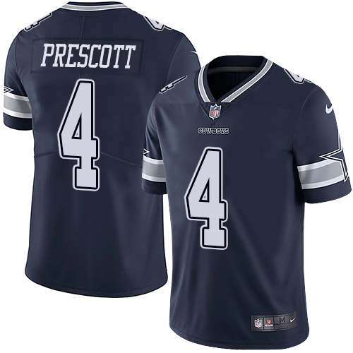 Nike Cowboys #4 Dak Prescott Navy Blue Team Color Men's Stitched NFL Vapor Untouchable Limited Jersey Nike Cowboys #4 Dak Prescott Navy Blue Team Color Men's Stitched NFL Vapor Untouchable Limited Jersey