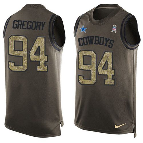 Nike Cowboys #94 Randy Gregory Green Men's Stitched NFL Limited Salute To Service Tank Top Jersey Nike Cowboys #94 Randy Gregory Green Men's Stitched NFL Limited Salute To Service Tank Top Jersey