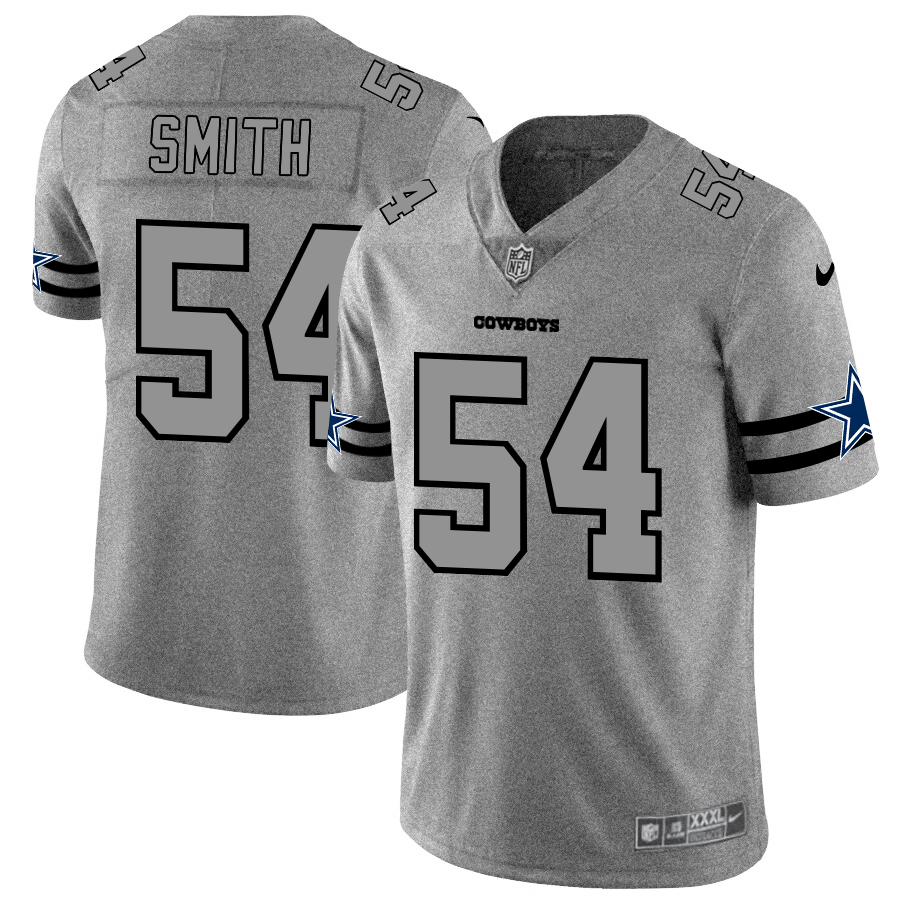 Dallas Cowboys #54 Jaylon Smith Men's Nike Gray Gridiron II Vapor Untouchable Limited NFL Jersey Dallas Cowboys #54 Jaylon Smith Men's Nike Gray Gridiron II Vapor Untouchable Limited NFL Jersey