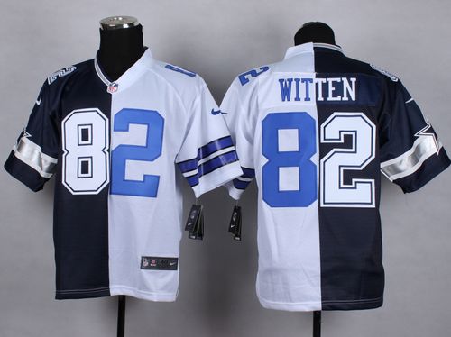 Nike Cowboys #82 Jason Witten Navy Blue/White Men's Stitched NFL Elite Split Jersey Nike Cowboys #82 Jason Witten Navy Blue/White Men's Stitched NFL Elite Split Jersey