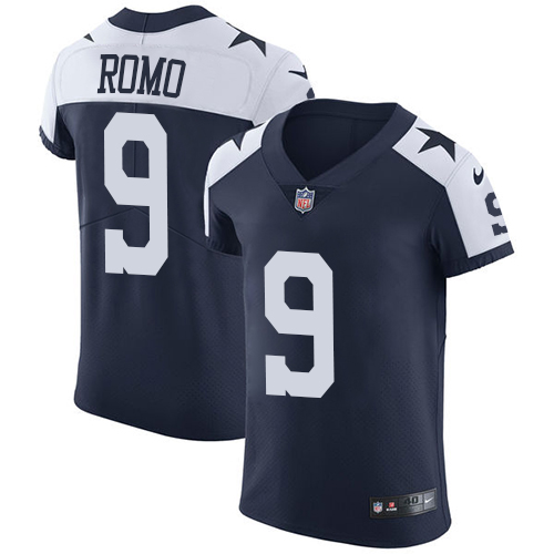 Nike Cowboys #9 Tony Romo Navy Blue Thanksgiving Men's Stitched NFL Vapor Untouchable Throwback Elite Jersey Nike Cowboys #9 Tony Romo Navy Blue Thanksgiving Men's Stitched NFL Vapor Untouchable Throwback Elite Jersey