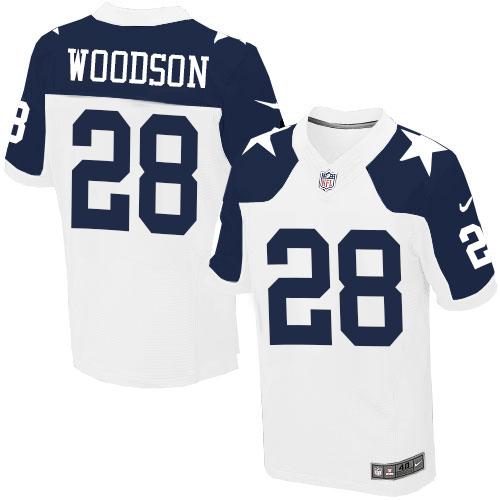 Nike Cowboys #28 Darren Woodson White Thanksgiving Throwback Men's Stitched NFL Elite Jersey Nike Cowboys #28 Darren Woodson White Thanksgiving Throwback Men's Stitched NFL Elite Jersey