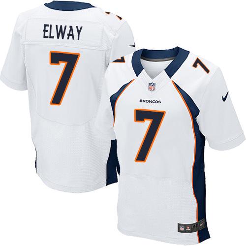 Nike Broncos #7 John Elway White Men's Stitched NFL Elite Jersey Nike Broncos #7 John Elway White Men's Stitched NFL Elite Jersey