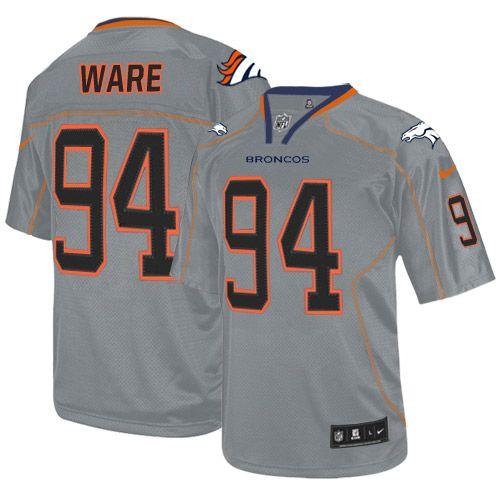 Nike Broncos #94 DeMarcus Ware Lights Out Grey Men's Stitched NFL Elite Jersey Nike Broncos #94 DeMarcus Ware Lights Out Grey Men's Stitched NFL Elite Jersey