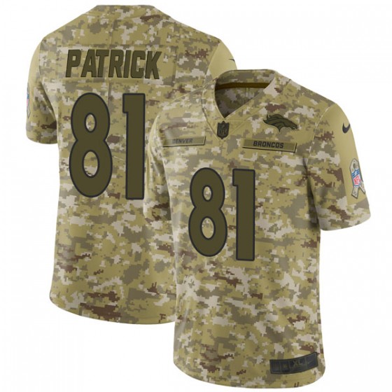 Nike Broncos #81 Tim Patrick Camo Men's Stitched NFL Limited 2018 Salute To Service Jersey Nike Broncos #81 Tim Patrick Camo Men's Stitched NFL Limited 2018 Salute To Service Jersey